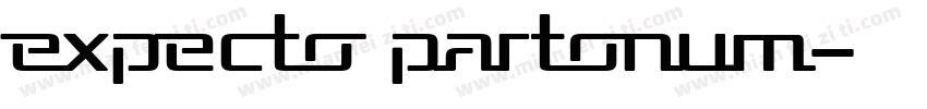 expecto partonum字体转换